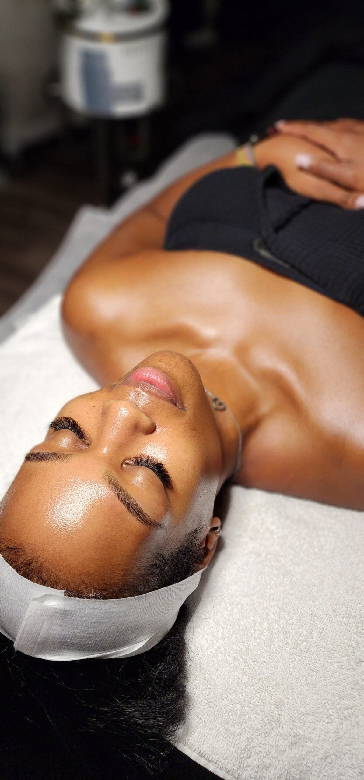 Client with glowing skin representing The Glow Fix corrective program